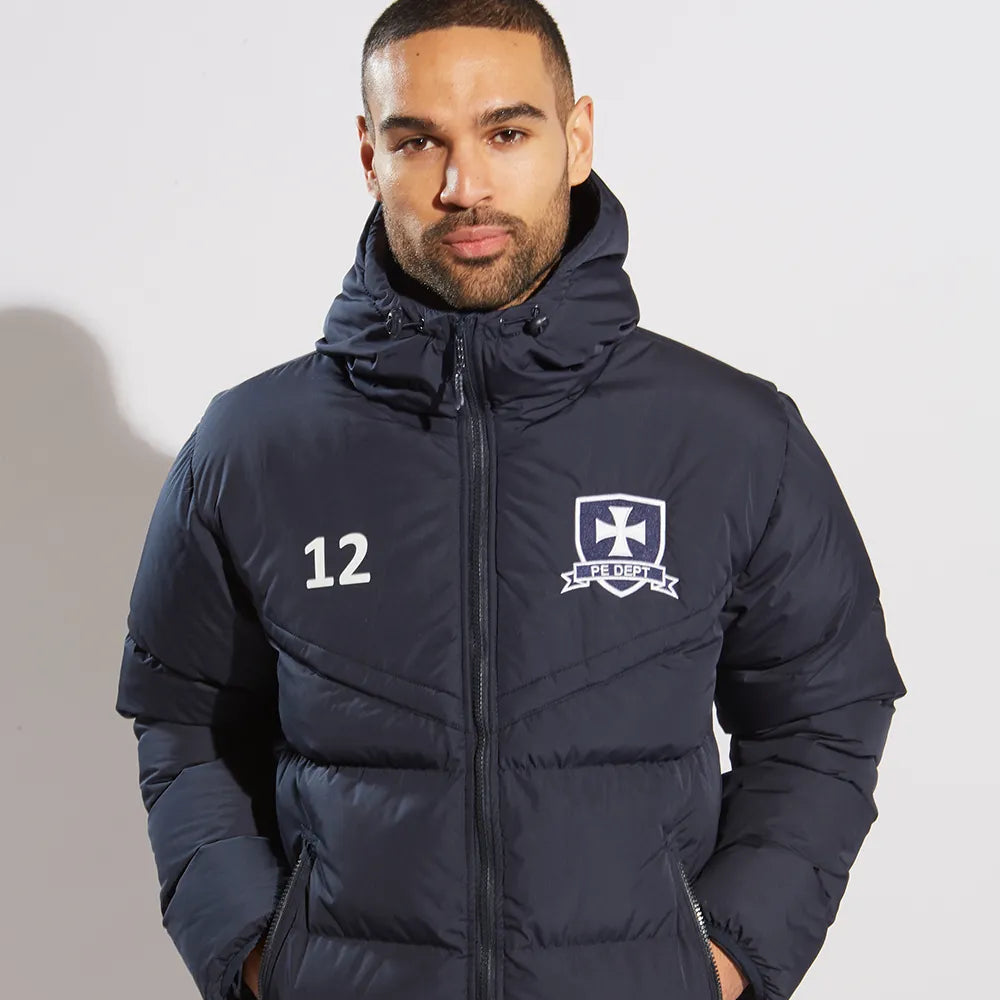 model wearing Chevron Puffer Jacket (980)