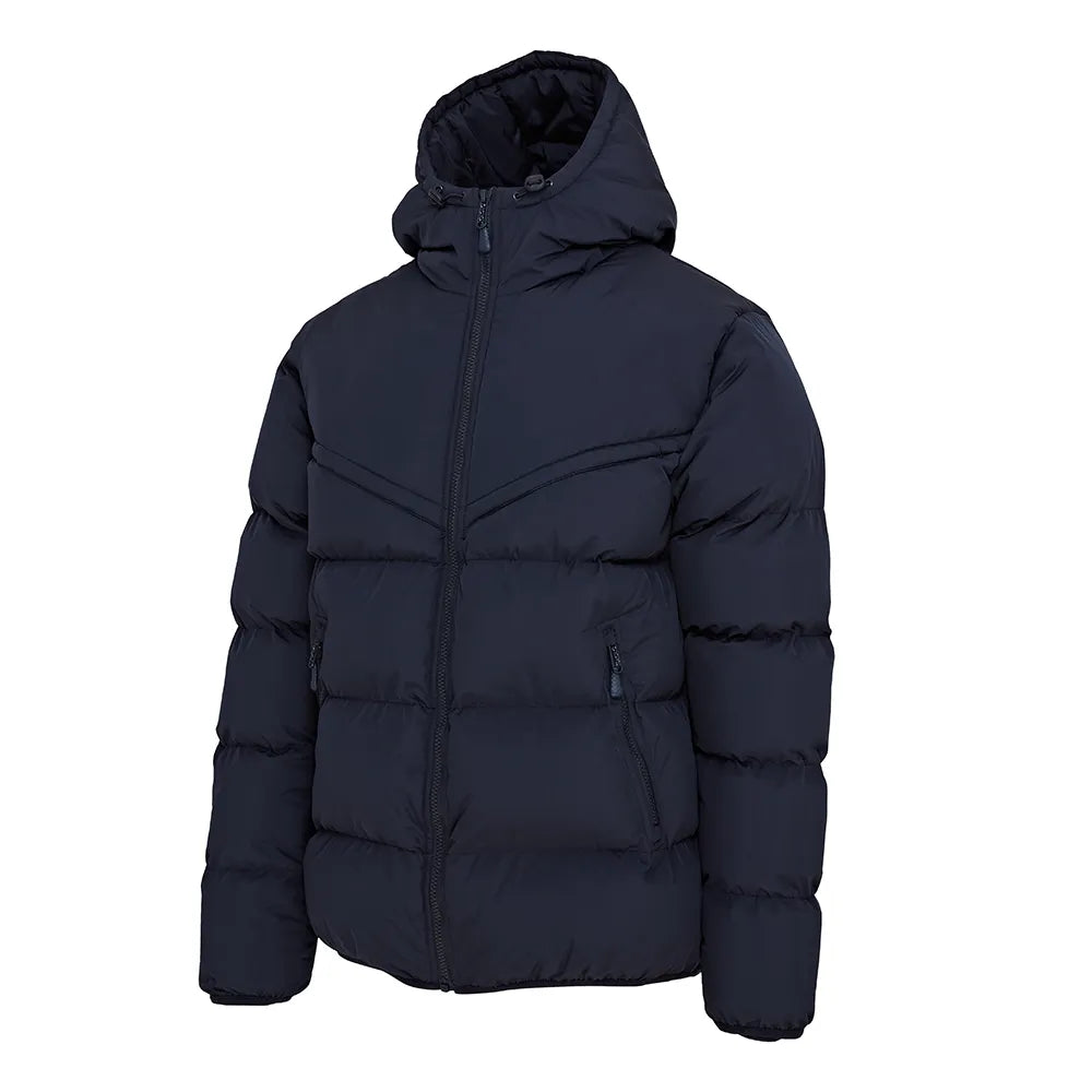 front view of Chevron Puffer Jacket (980) navy