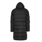 back view of Chevron Puffer Coat (987) black