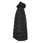 side view of Chevron Puffer Coat (987) black