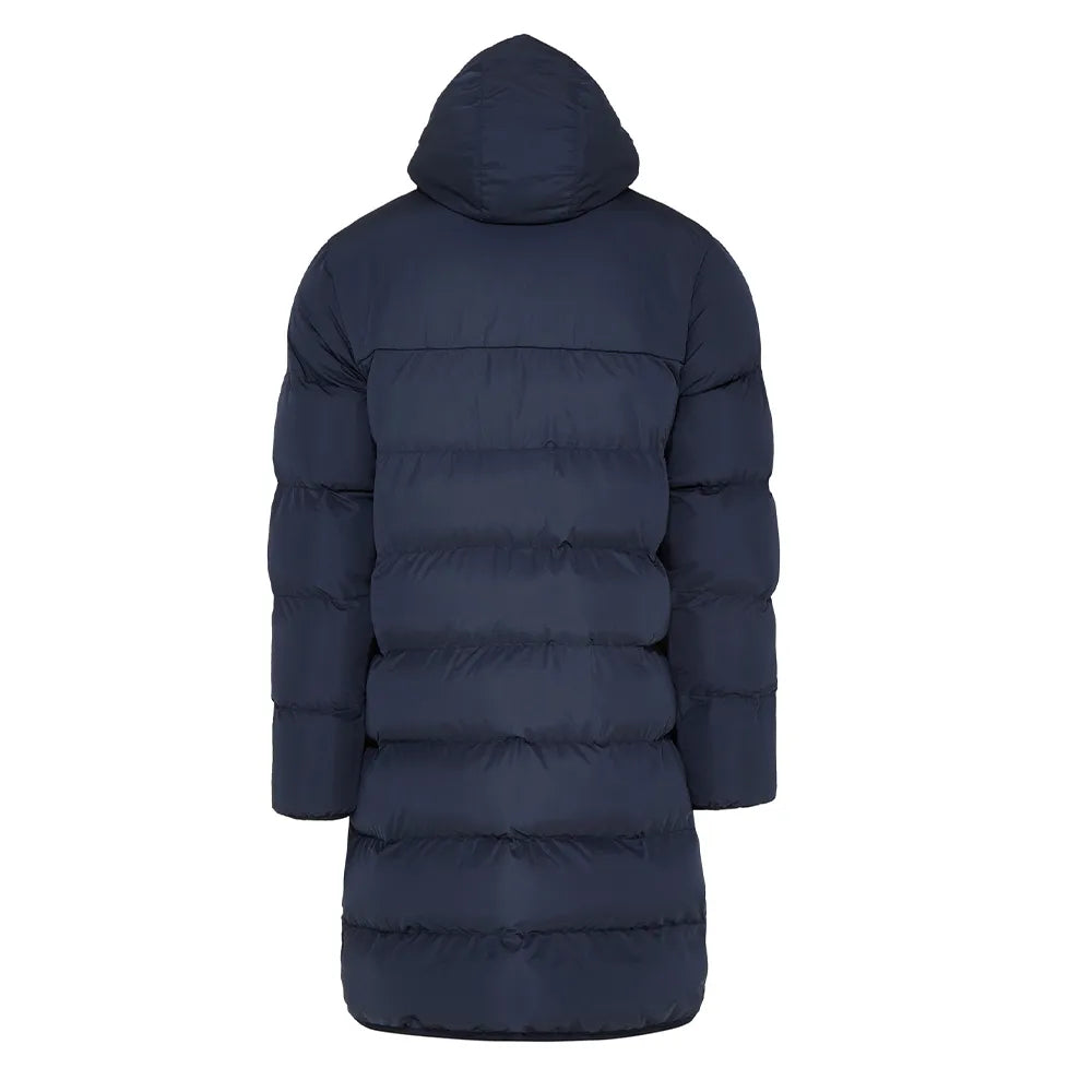 back view of Chevron Puffer Coat (987) navy