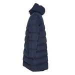 side view of Chevron Puffer Coat (987) navy