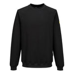 A black Portwest - Anti-Static ESD Sweatshirt