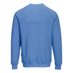 A heather blue Portwest - Anti-Static ESD Sweatshirt
