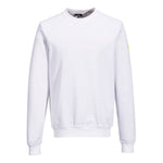 A white Portwest - Anti-Static ESD Sweatshirt