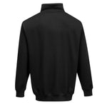A black Portwest - Sorrento Zip Neck Sweatshirt