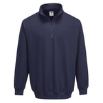 A navy Portwest - Sorrento Zip Neck Sweatshirt