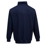 A navy Portwest - Sorrento Zip Neck Sweatshirt