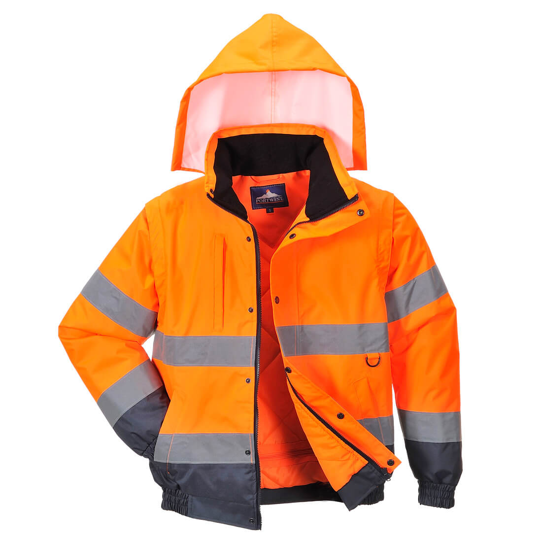 Portwest - Hi-Vis 2-in-1 Contrast Bomber Jacket