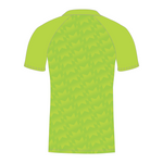Green patterned T20 cricket shirt rear