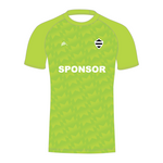Green Sublimated T20 cricket shirt with 'SPONSOR' text