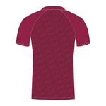 Red patterned cricket shirt