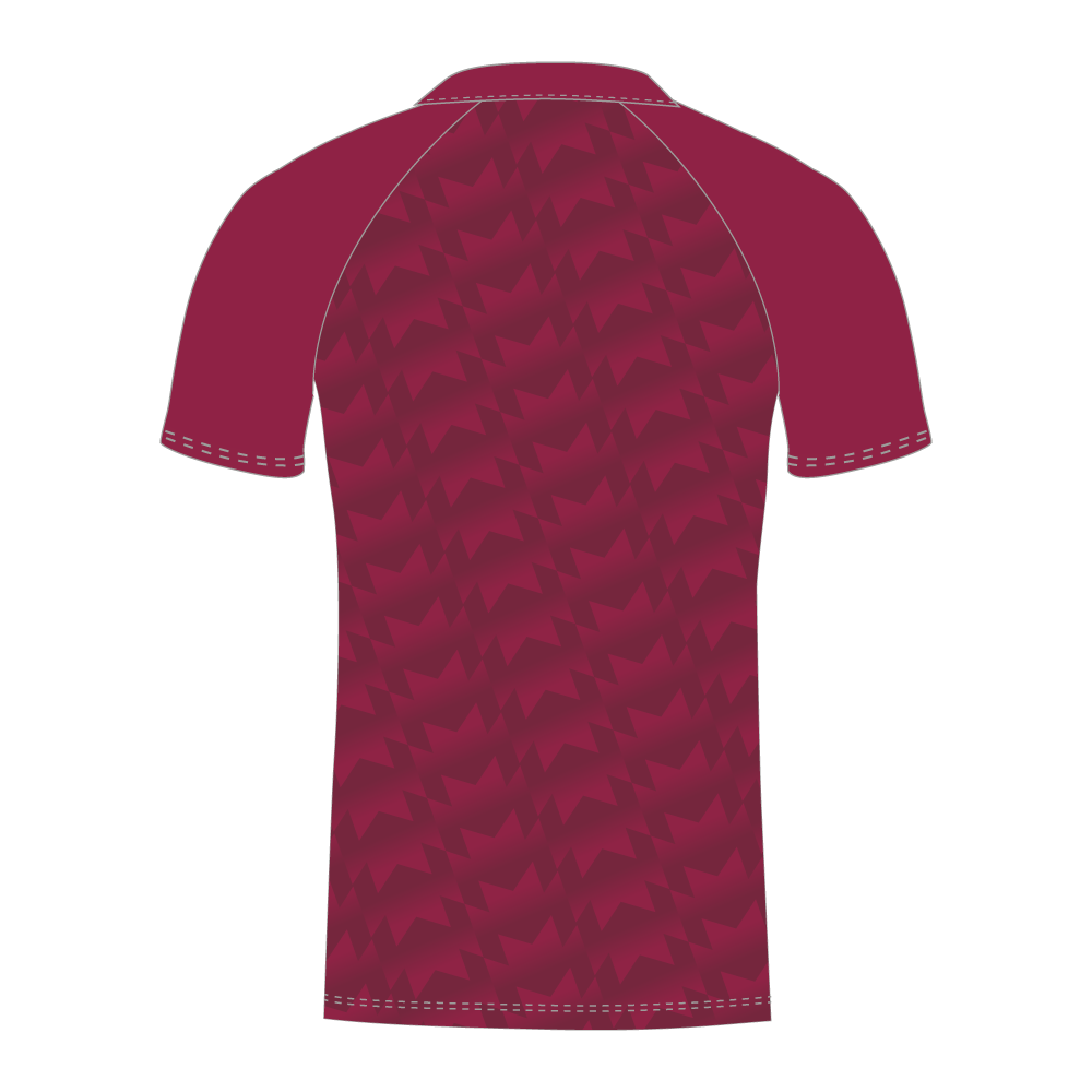 Red patterned cricket shirt
