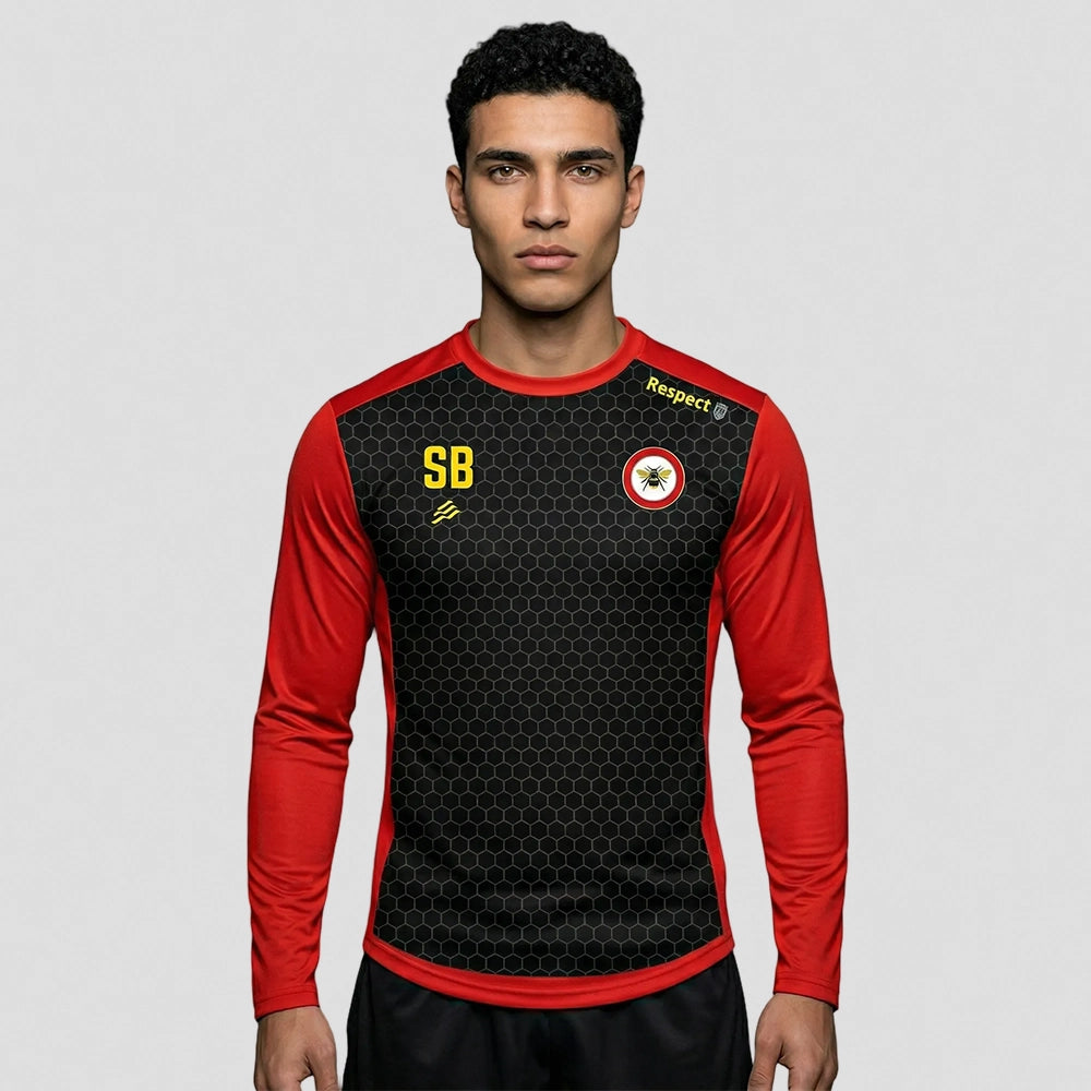 model wearing Frodsham JFC EVO Sweatshirt – Adult