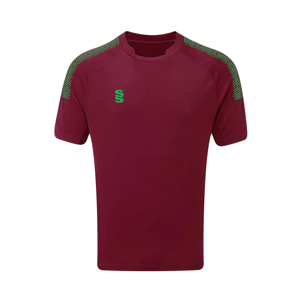 DU009 MAROON EMERALD DOTS