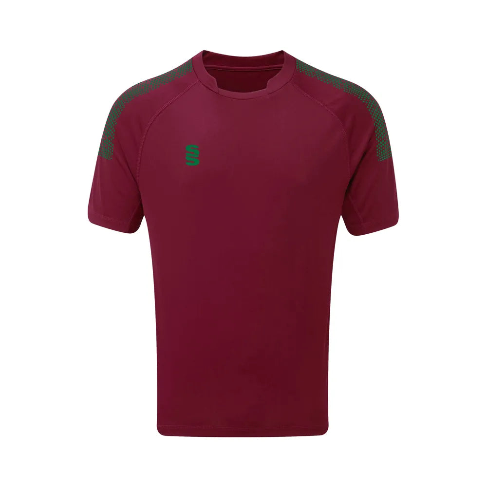 DU009 MAROON FOREST DOTS