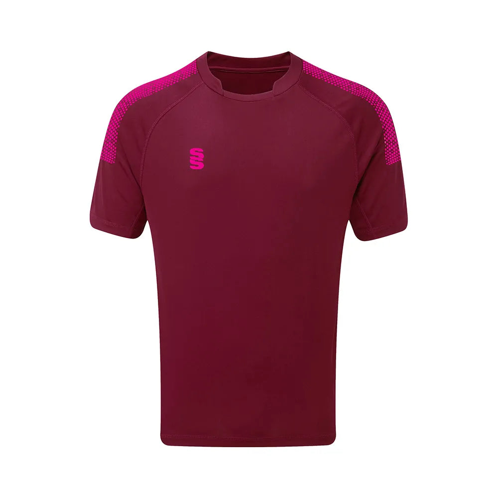 DU009 MAROON PINK DOTS