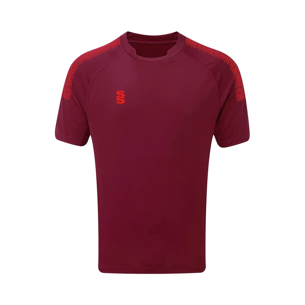 DU009 MAROON RED DOTS