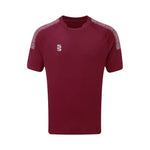 DU009 MAROON SILVER DOTS