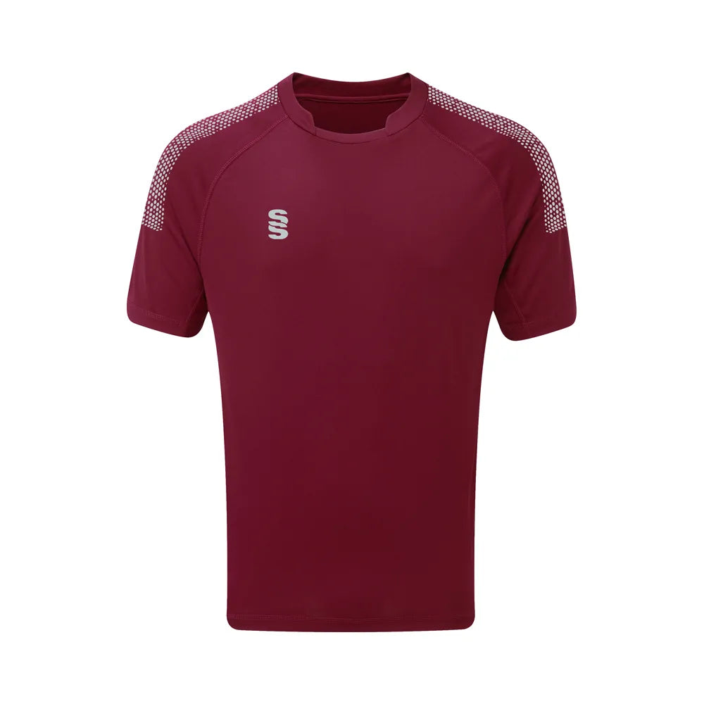DU009 MAROON SILVER DOTS