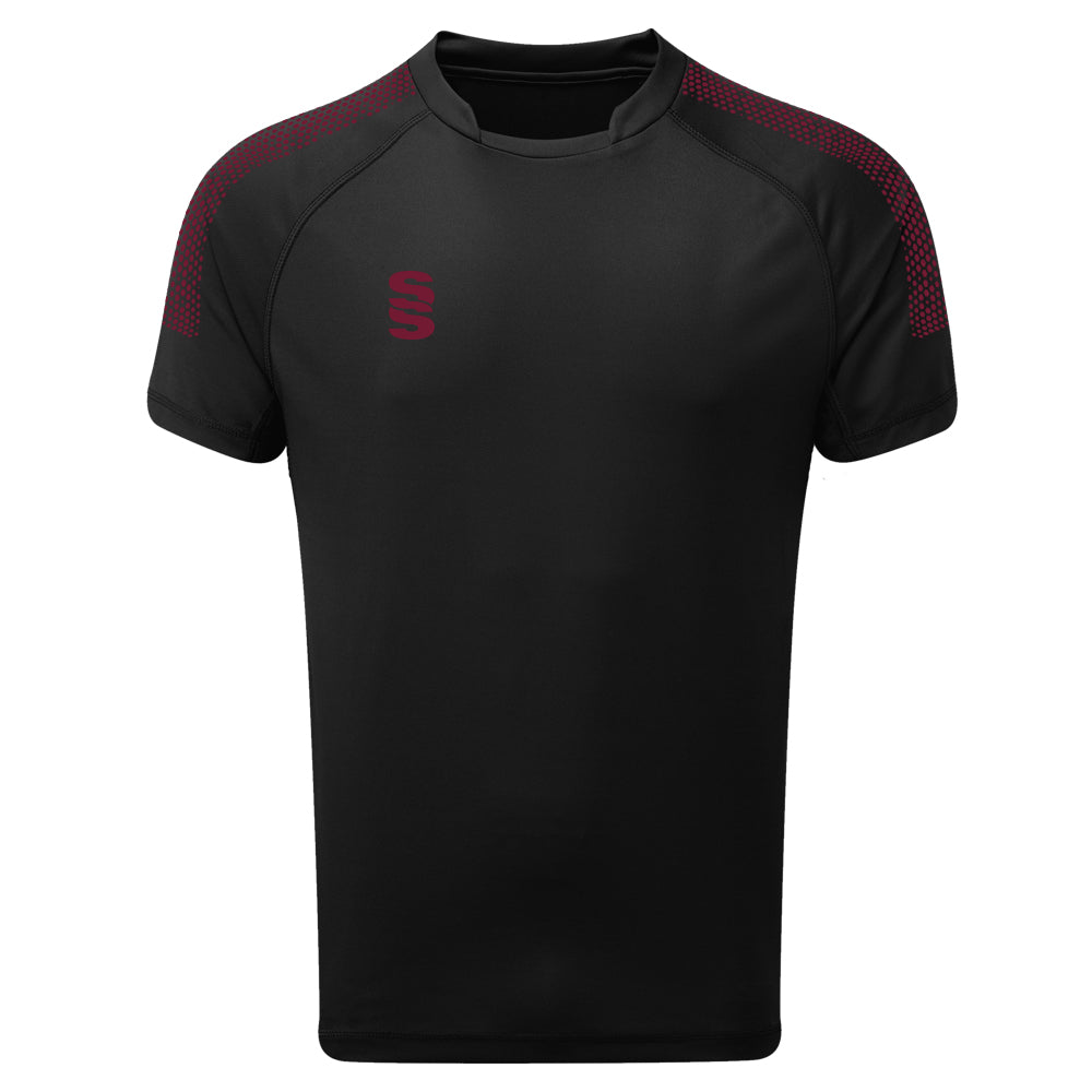 DU009W BLACK MAROON DOTS
