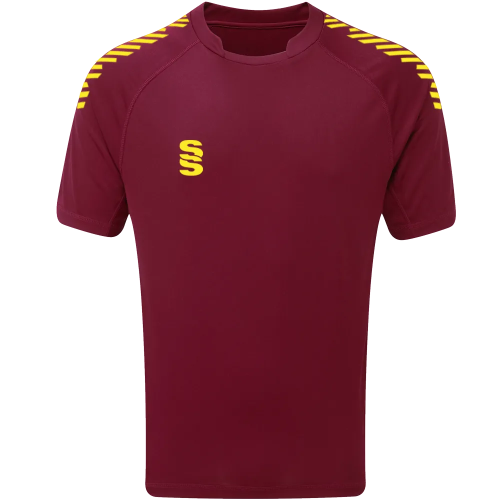 DU009 MAROON YELLOW DIAGONAL
