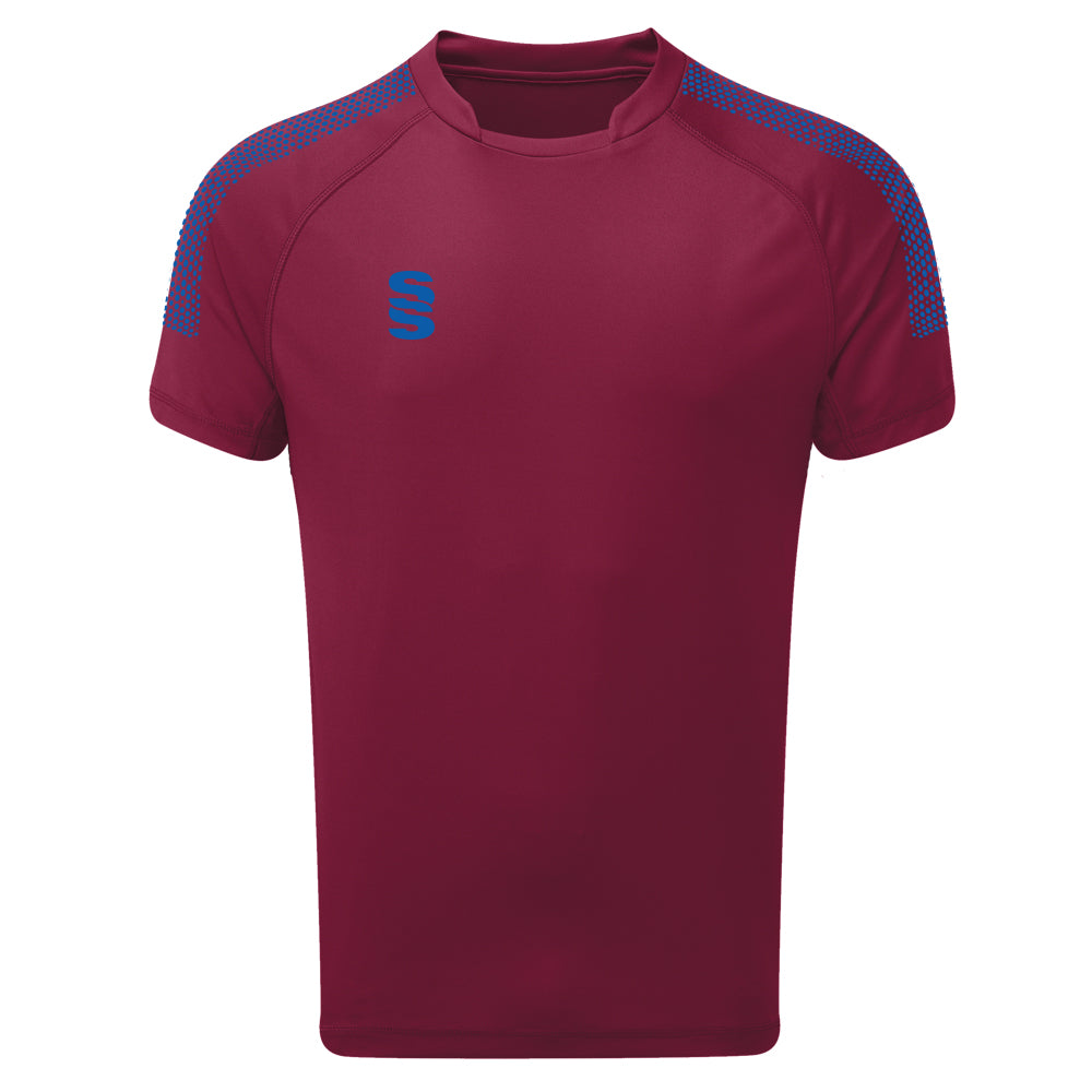 DU009W MAROON ROYAL DOTS