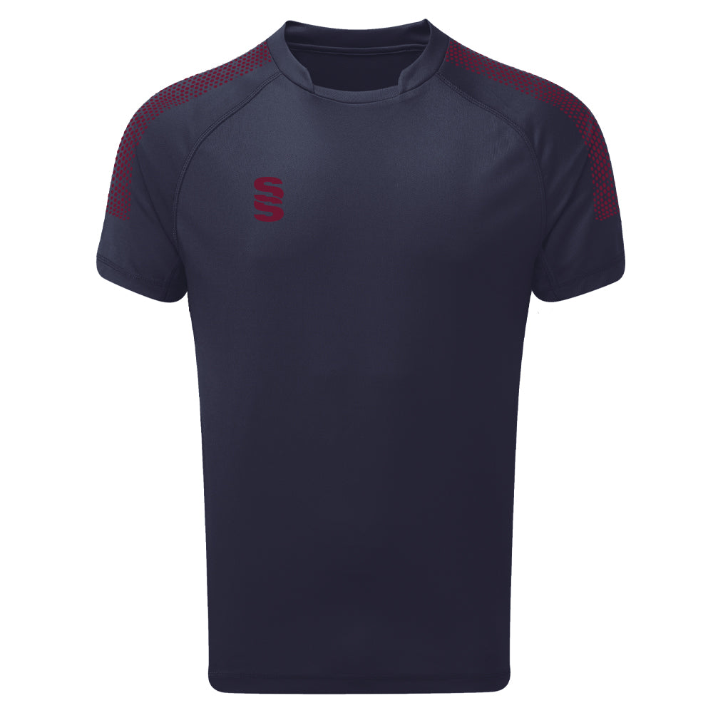 DU009W NAVY MAROON DOTS