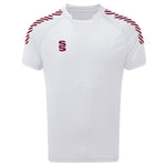 DU009W WHITE MAROON DIAGONAL