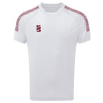 DU009W WHITE MAROON DOTS
