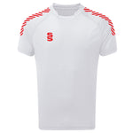 DU009W WHITE RED DIAGONAL