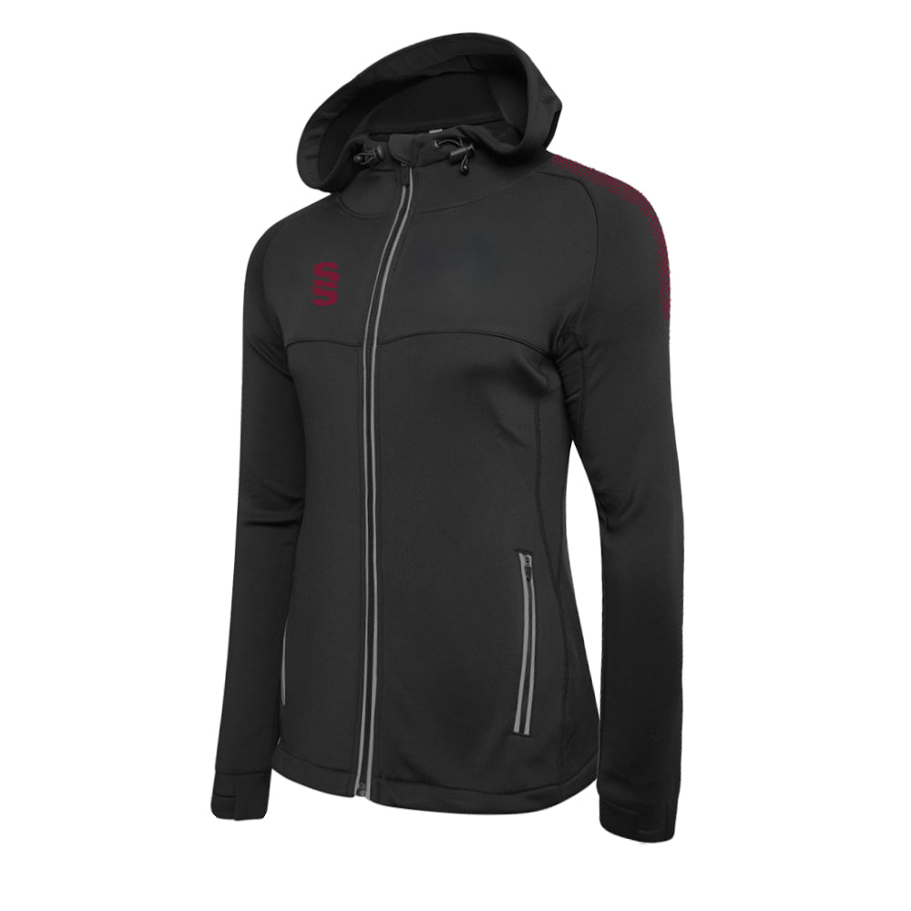 DU012W BLACK MAROON DOTS