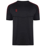 DU014 BLACK MAROON DOTS