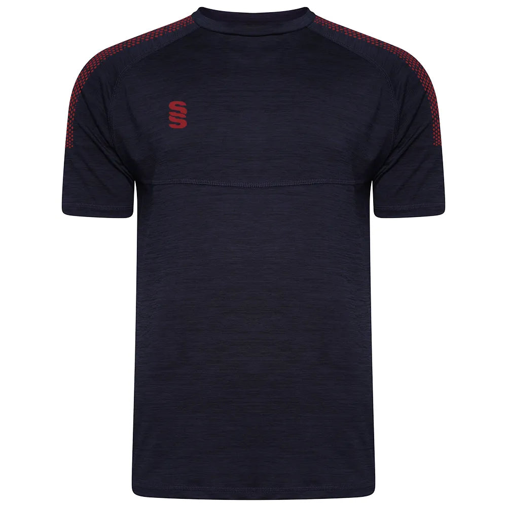 DU014 NAVY MAROON DOTS
