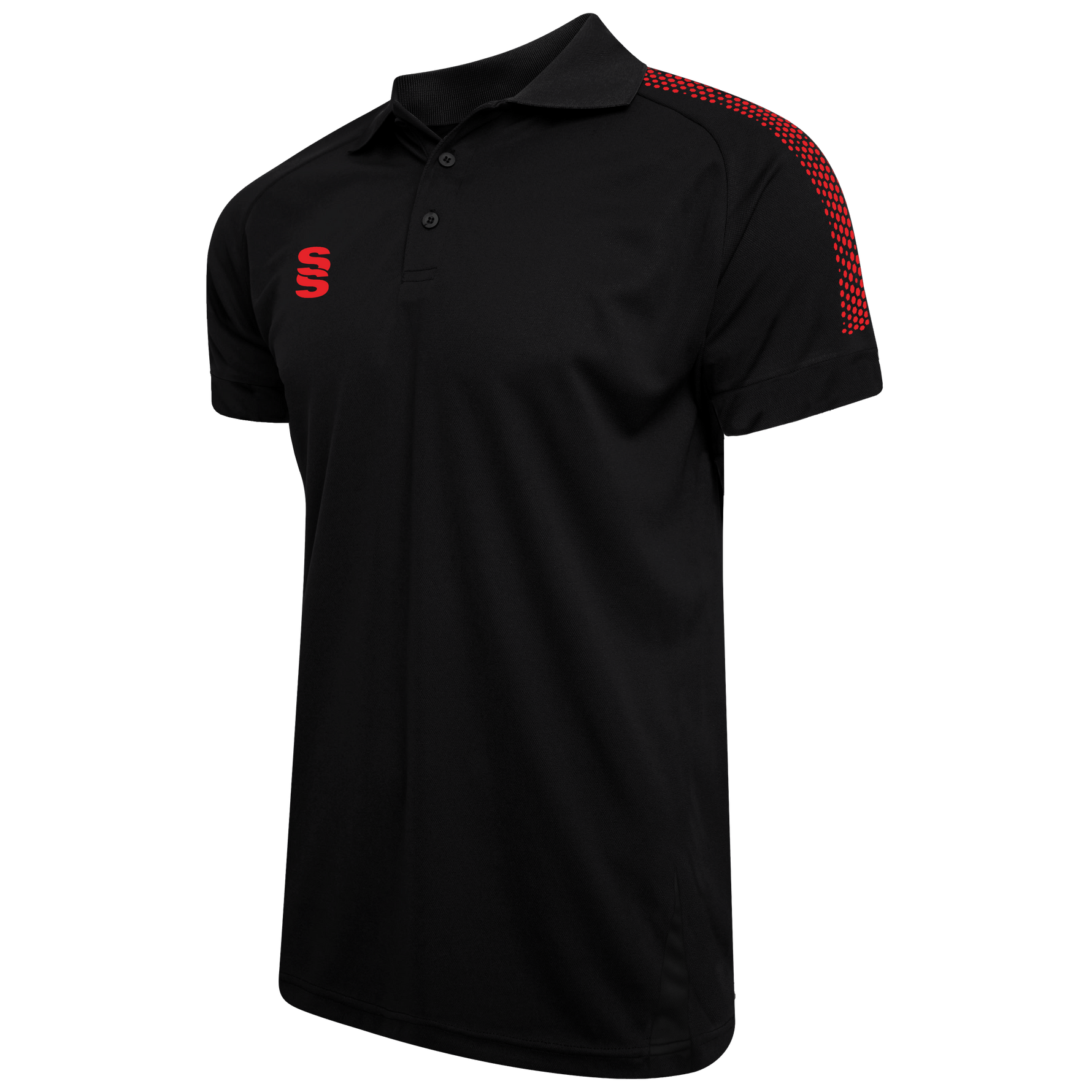 DU018W BLACK RED DOTS