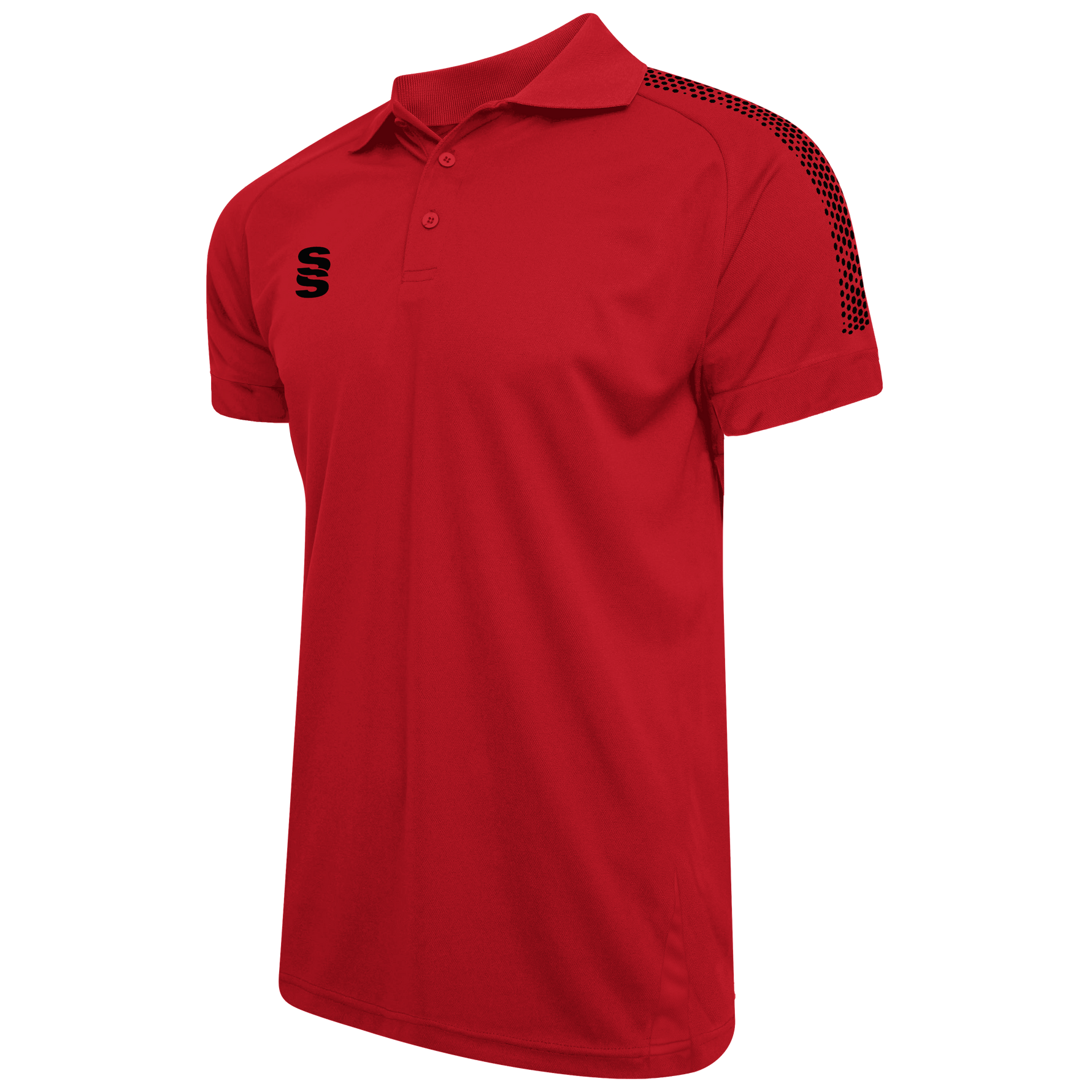 DU018W RED BLACK DOTS
