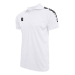 Stuart Surridge Sports Polo Shirt DU018W WHITE BLACK DIAGONAL