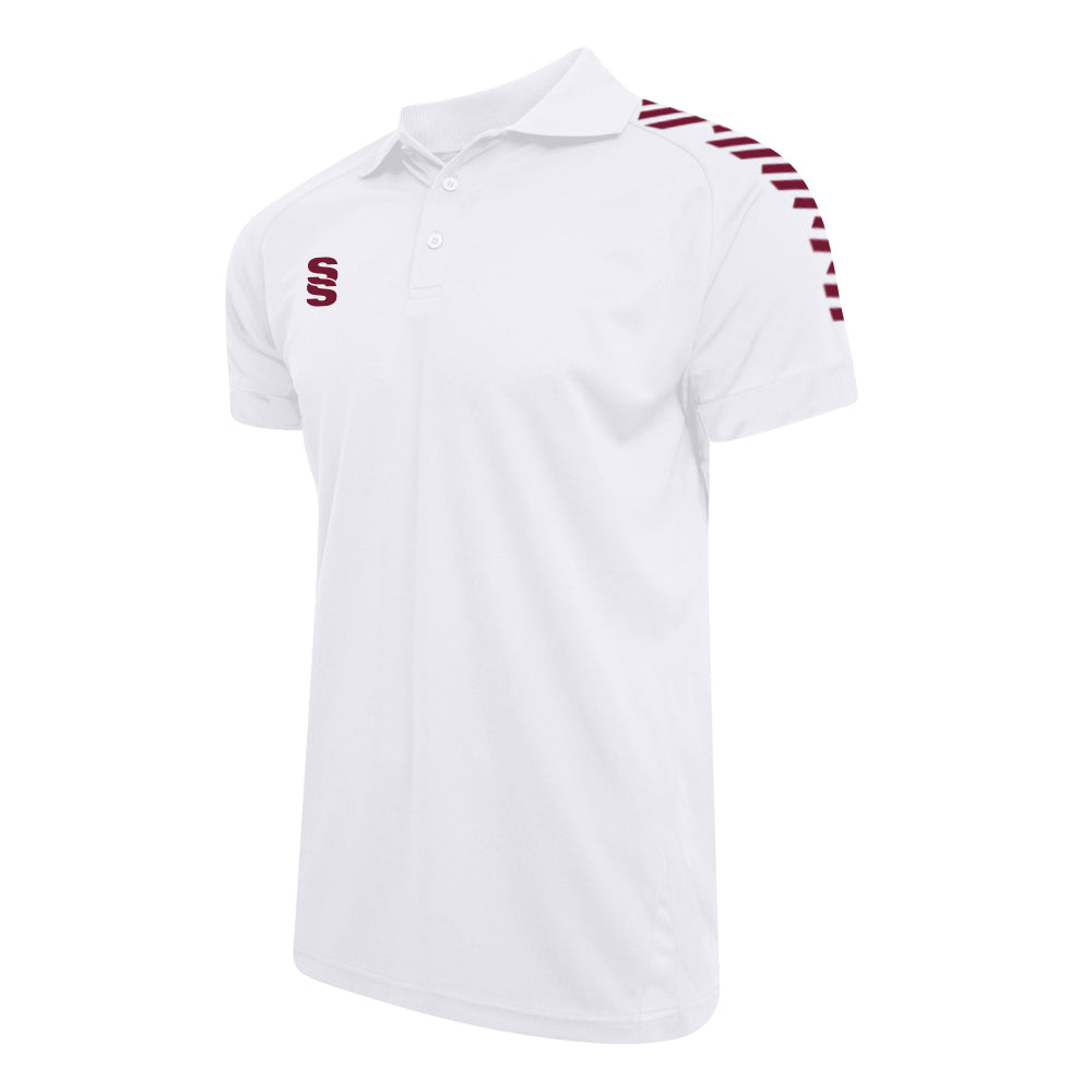 DU018W WHITE MAROON DIAGONAL