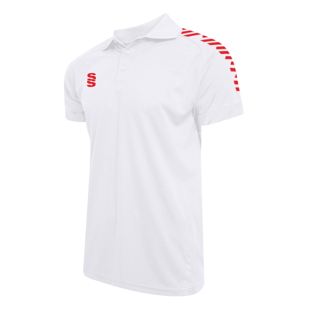 DU018W WHITE RED DIAGONAL