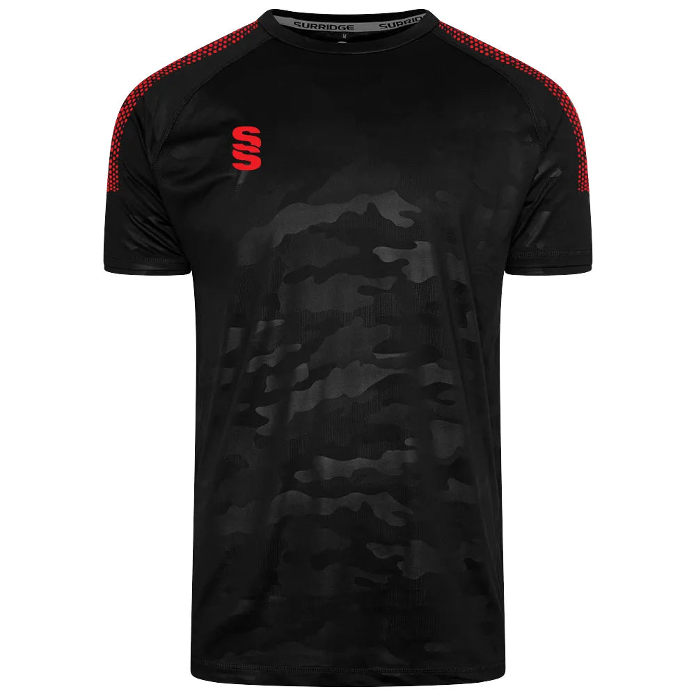DU031 BLACK RED DOTS