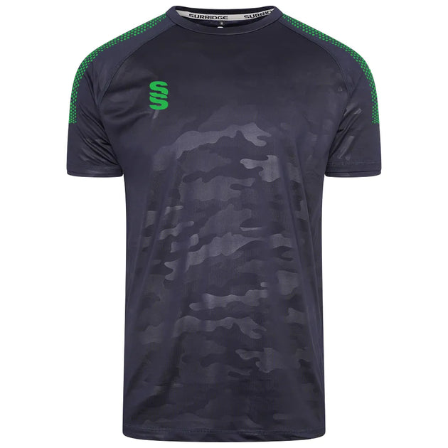 DU031 NAVY EMERALD DOTS