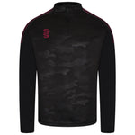 DU032 BLACK MAROON DOTS