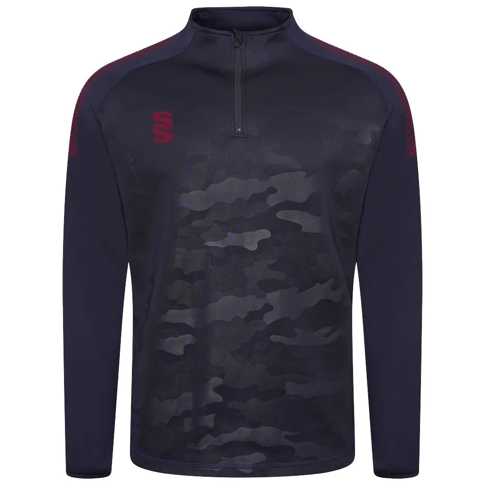 DU032 NAVY MAROON DOTS