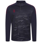 DU032 NAVY MAROON DOTS