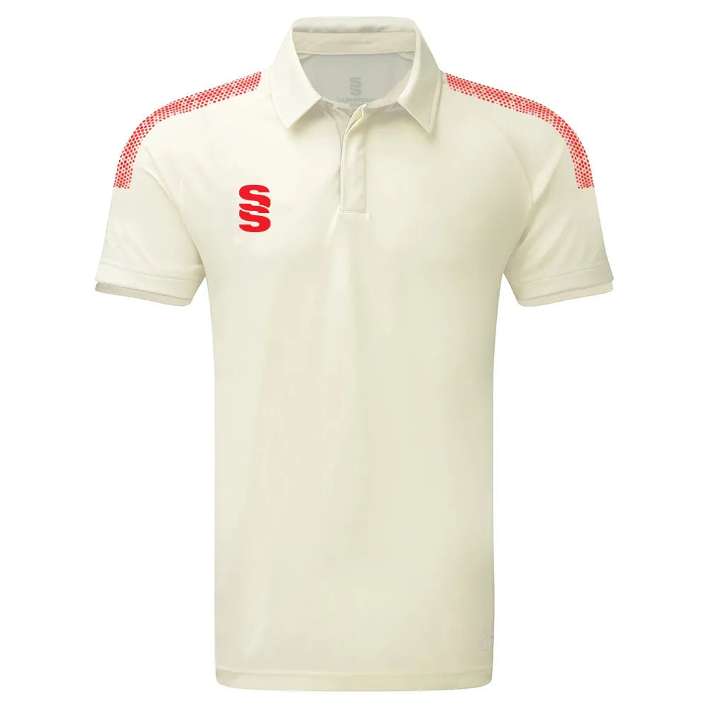 DU376 IVORY RED DOTS