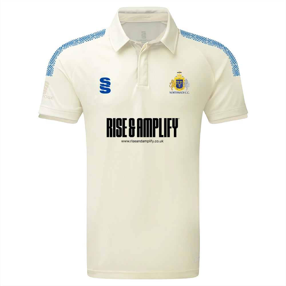 front view of Northwich Cricket Club Short Sleeve Playing Shirt 