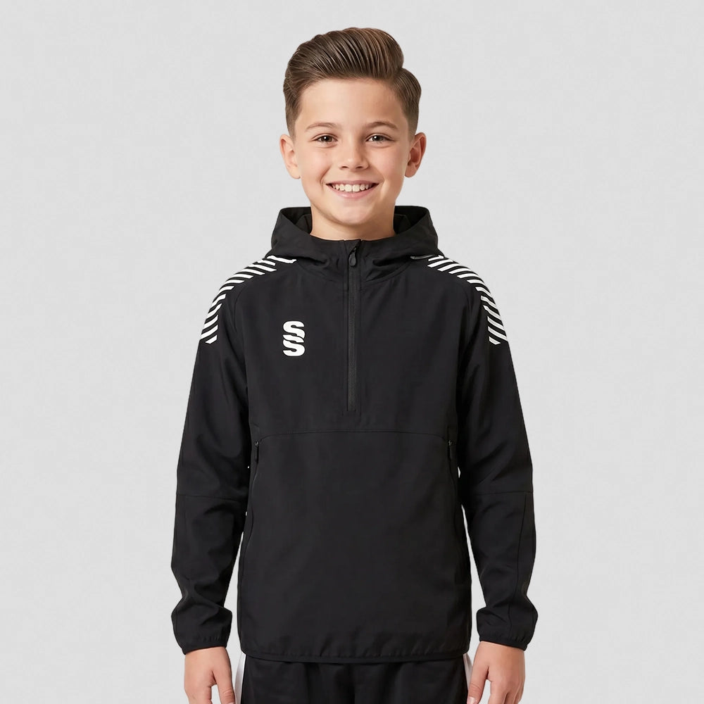 Stuart Surridge Dual Elite 1/4 Zip Hoody / Rain Jacket - Black (Junior)