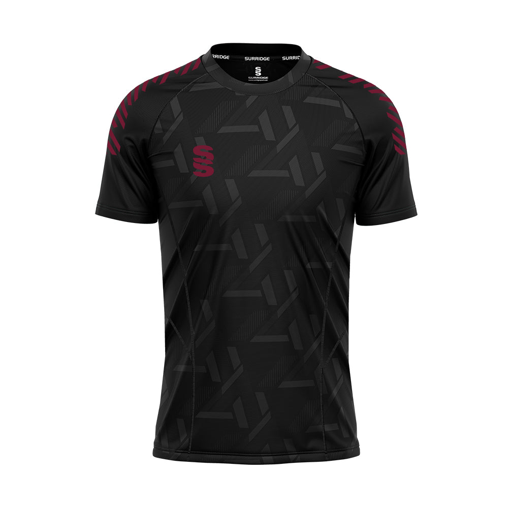 DU382 BLACK MAROON DIAGONAL