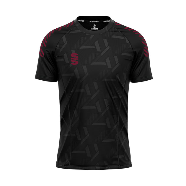 DU382 BLACK MAROON DIAGONAL