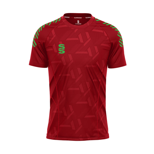 DU382 RED EMERALD DIAGONAL